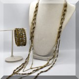 J110. Beaded metal necklace and bracelet. - $50 for the pair 